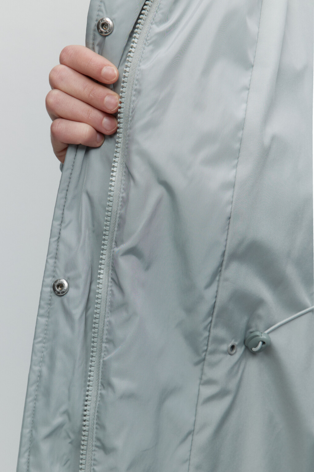 Куртка стеганая удлиненная с меховой подкладкой - цвет мятный - 8