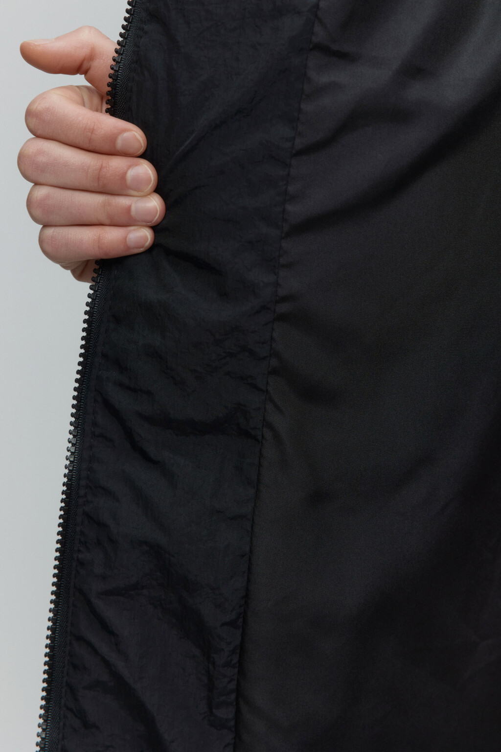 Куртка длинная стеганая с капюшоном - цвет черный - 8