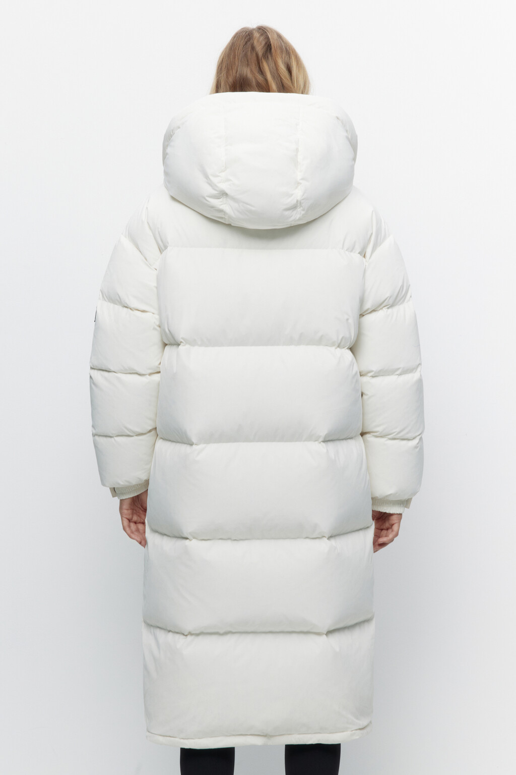 Куртка стеганая удлиненная с натуральным утеплителем - цвет молочный - 3