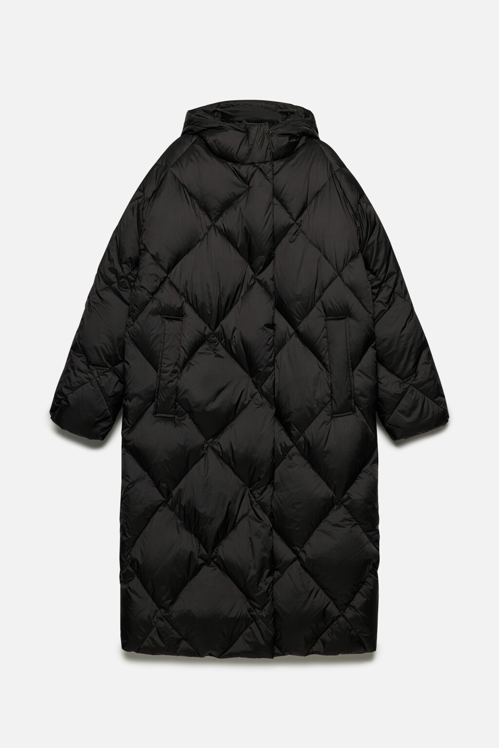 Пуховик удлиненный на натуральном утеплителе - цвет черный - 8