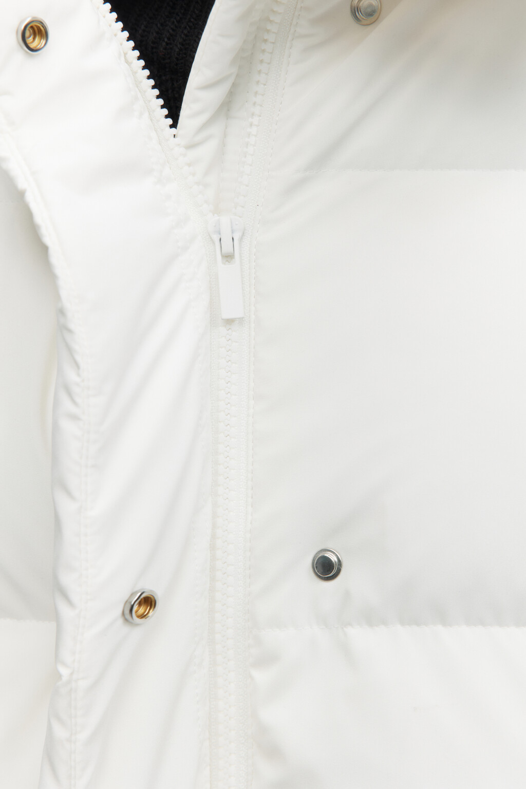 Пуховик удлиненный на натуральном утеплителе - цвет молочный - 5