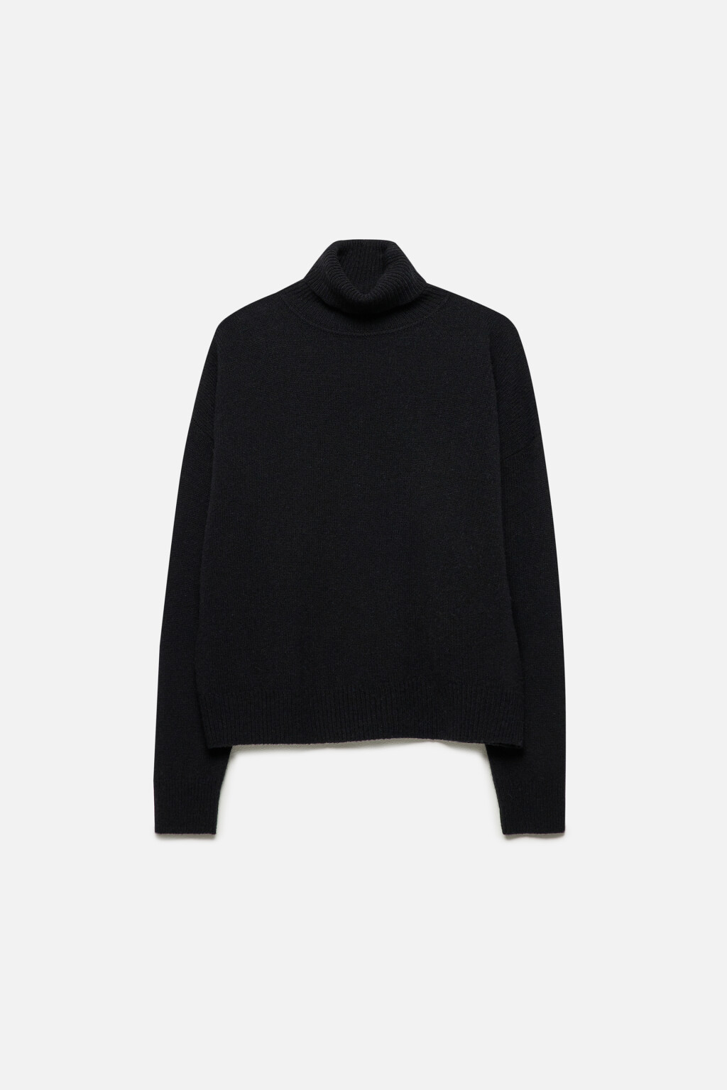 Свитер вязаный премиум из натуральной шерсти - цвет черный - 10