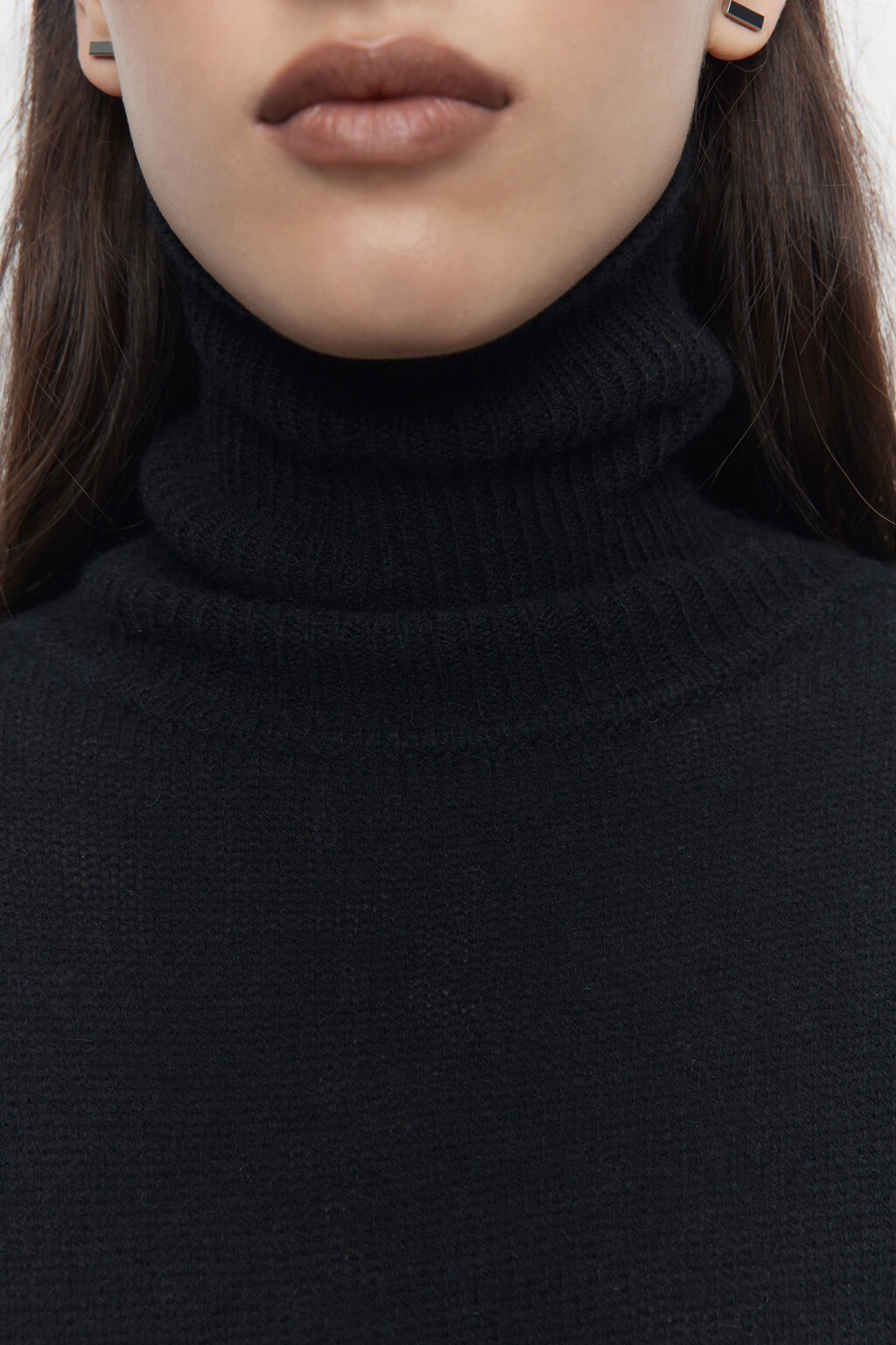 Свитер вязаный премиум из натуральной шерсти - цвет черный - 7