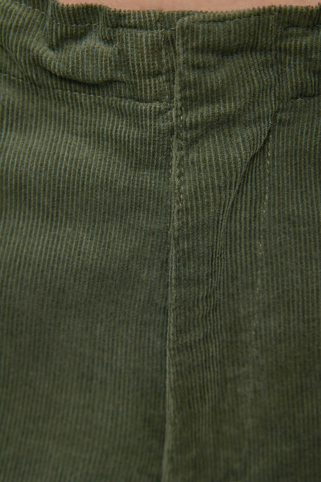 Брюки-парашюты широкие вельветовые на низкой посадке - цвет зеленый - 5