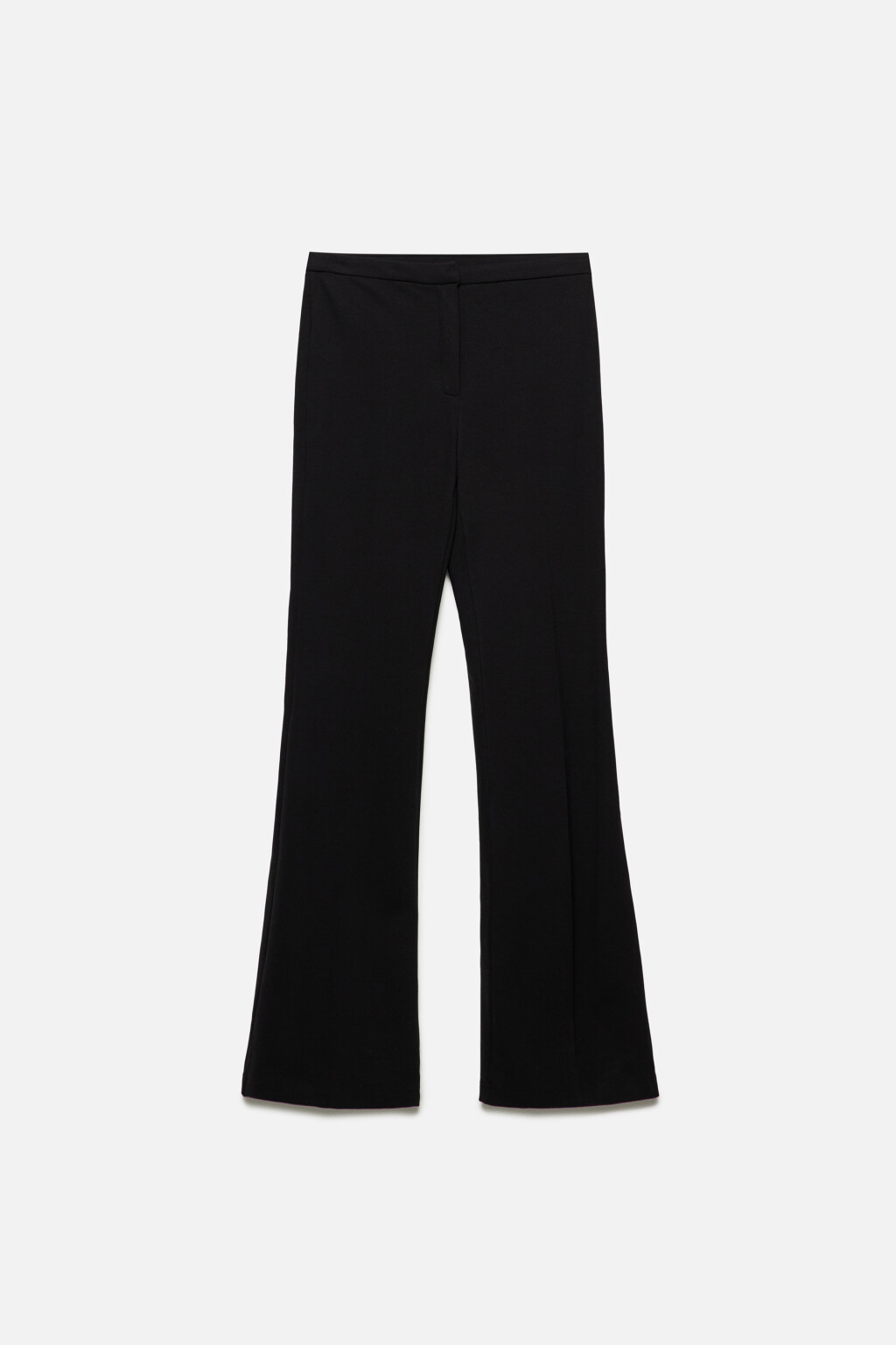 Брюки клеш облегающие костюмные со средней посадкой - цвет черный - 7