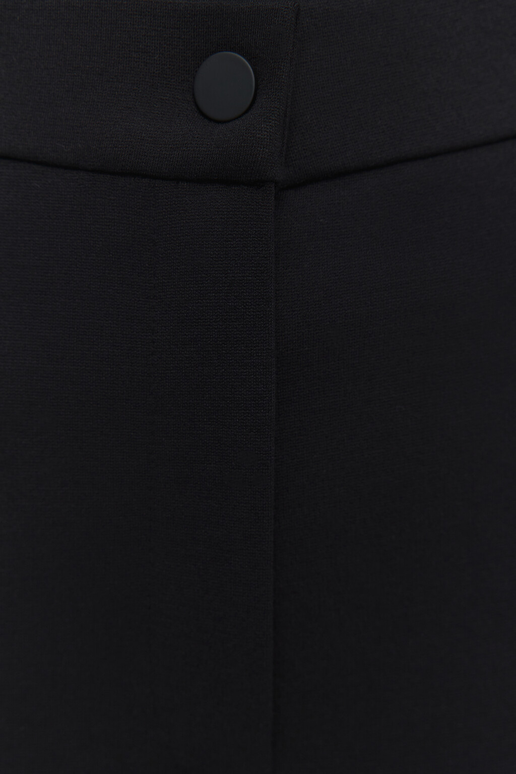 Брюки клеш вискозные с высокой посадкой и разрезами - цвет черный - 5