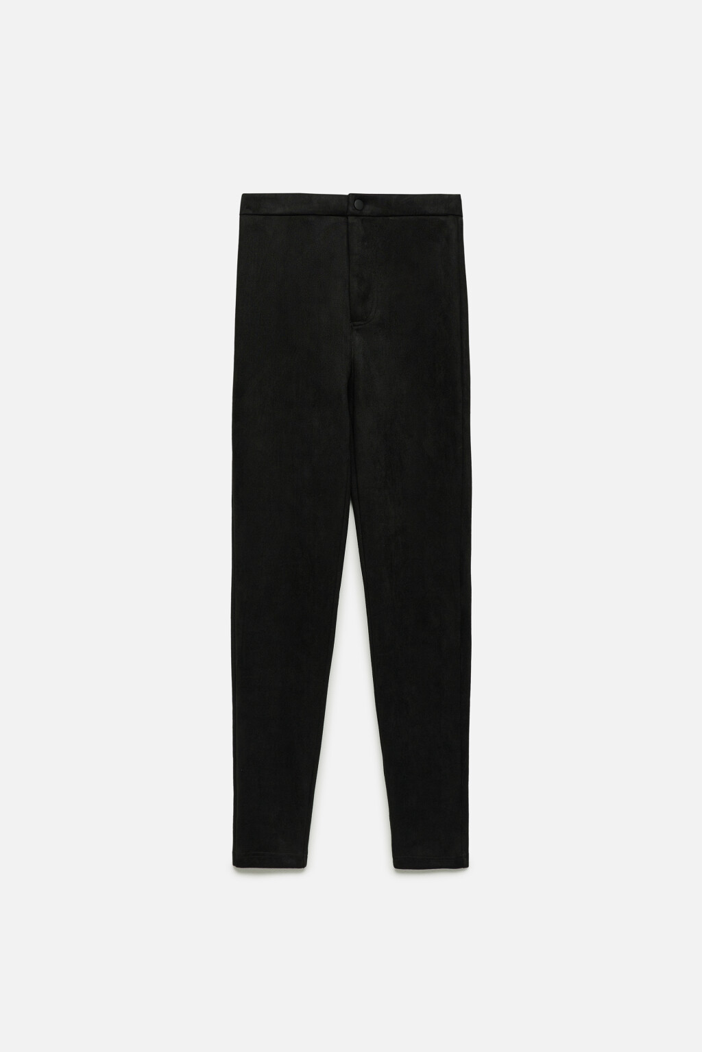 Брюки-леггинсы облегающие из искусственной замши - цвет черный - 7