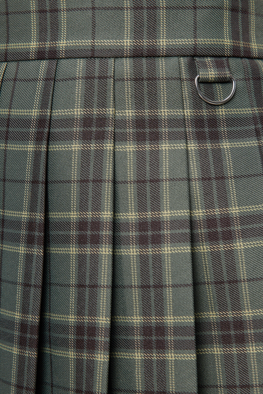 Юбка-солнышко мини плиссированная в клетку - цвет коричневый - 5