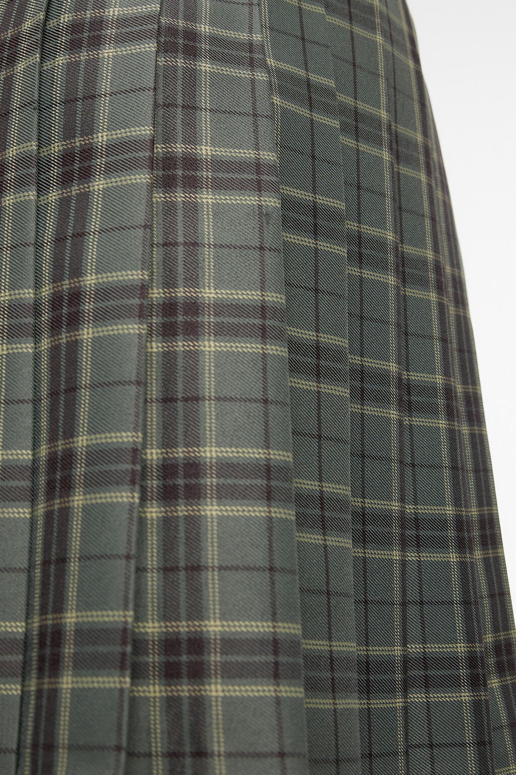 Юбка-солнышко мини плиссированная в клетку - цвет коричневый - 6