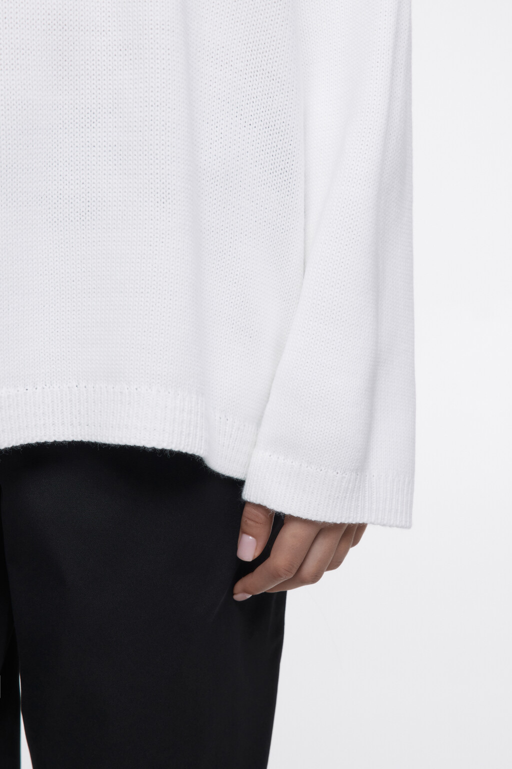 Джемпер вязаный свободный с принтом-патчем - цвет бежевый - 6