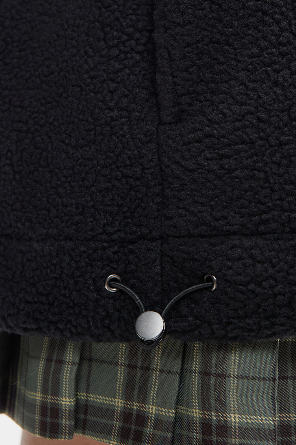 Худи oversize флисовая с капюшоном и карманами - цвет черный - 6