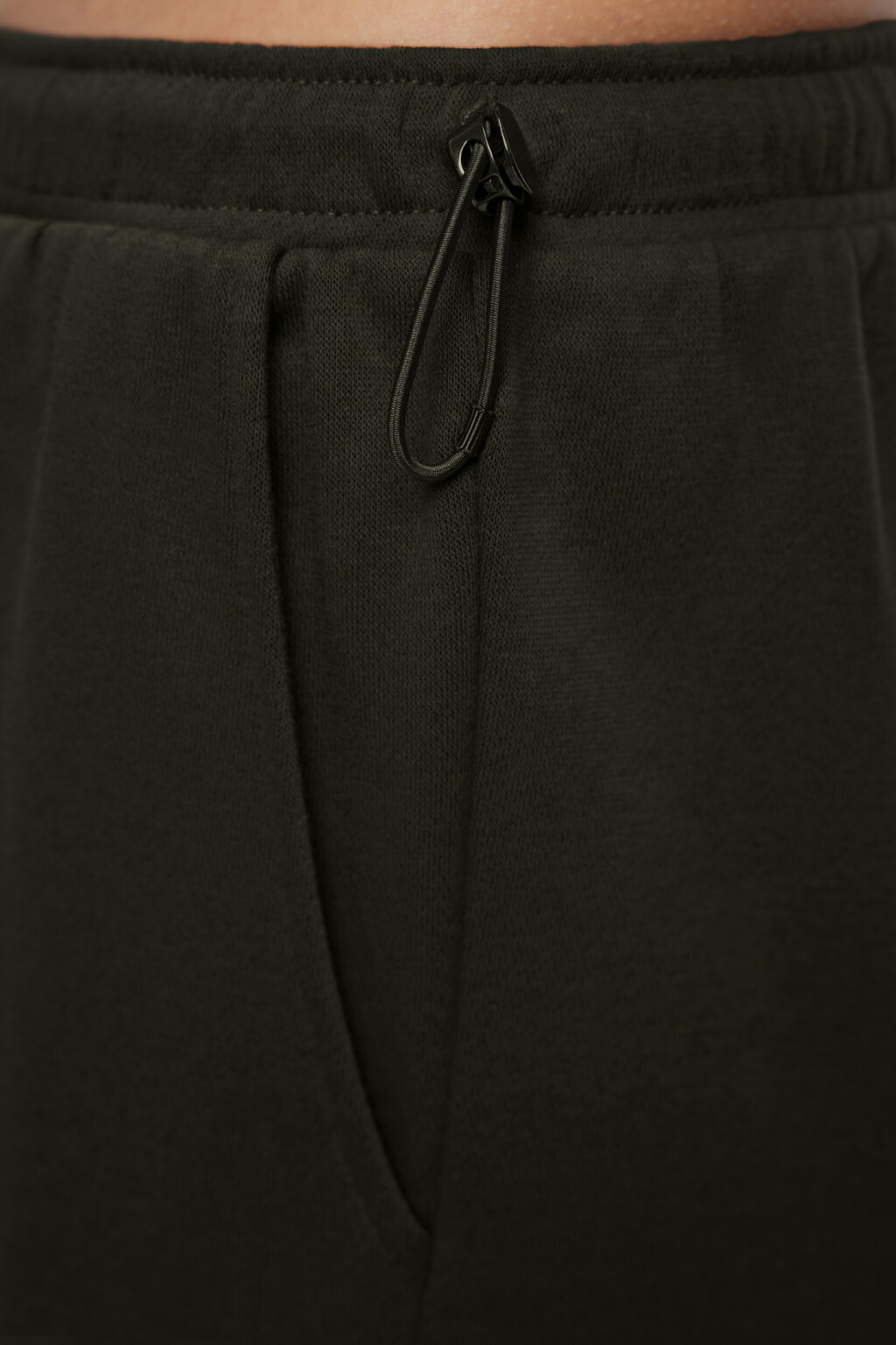 Брюки трикотажные с утяжками на поясе - цвет зеленый - 6