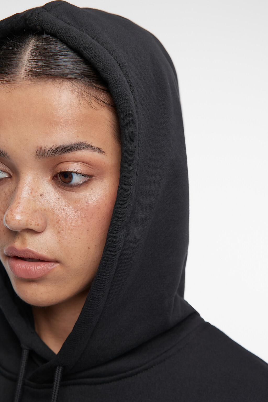 Худи oversize утепленная с начесом и капюшоном - цвет черный - 7