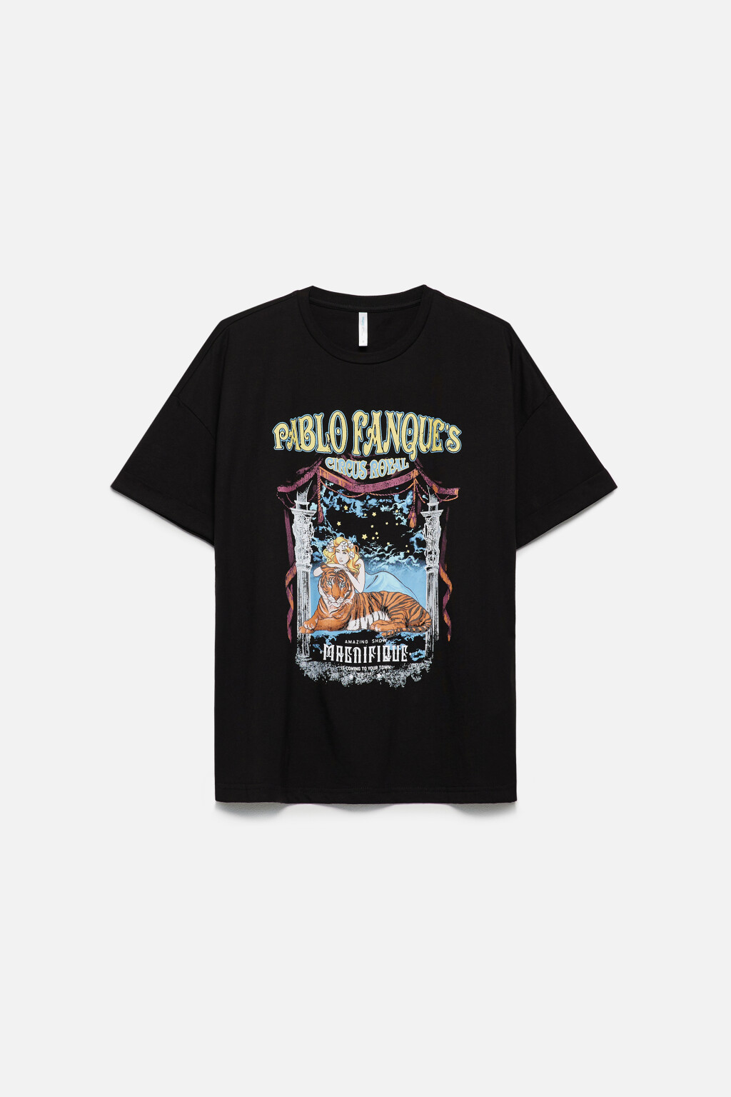 Футболка oversize хлопковая с принтом-надписью - цвет черный - 8