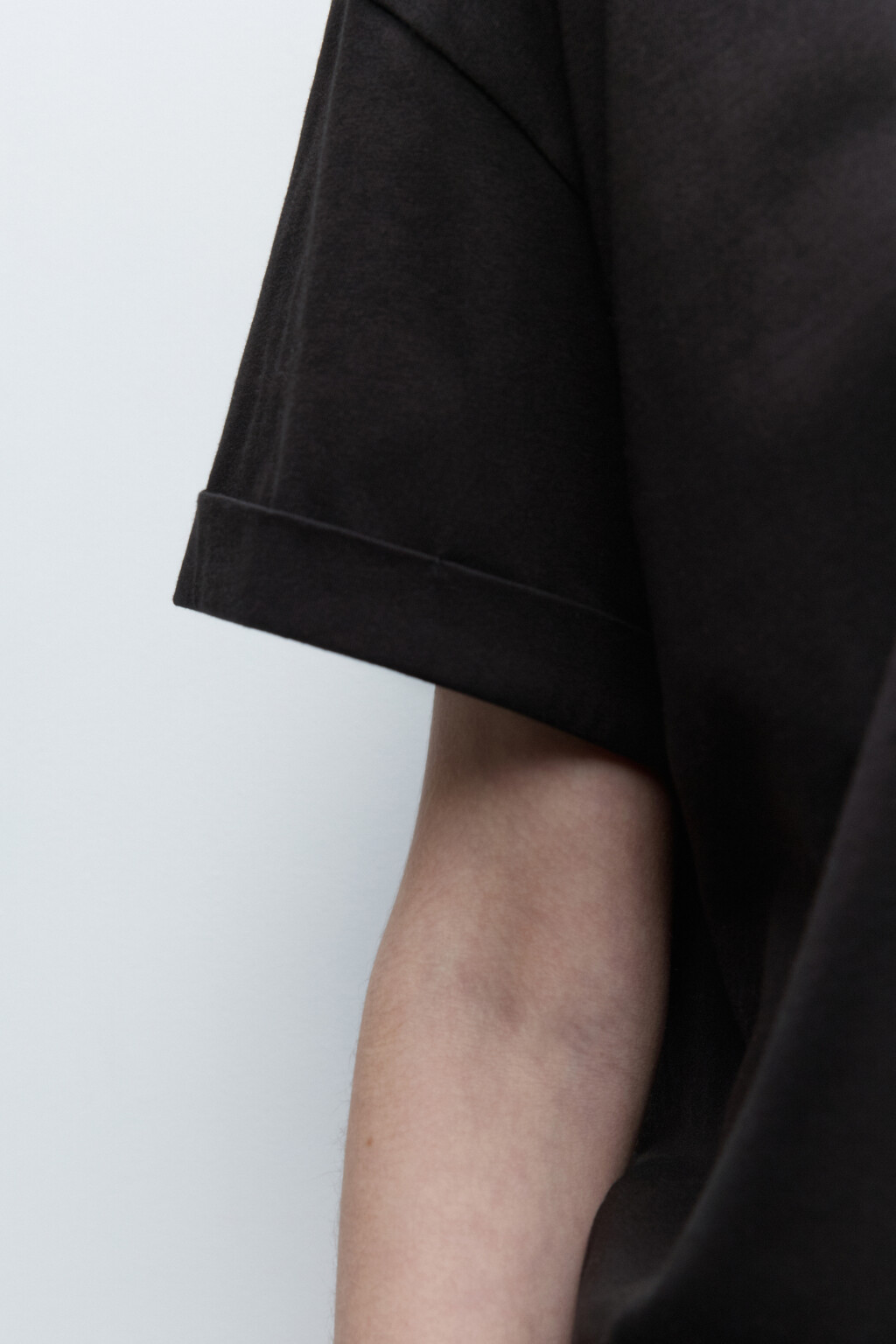 Футболка oversize хлопковая с принтом-надписью - цвет черный - 7