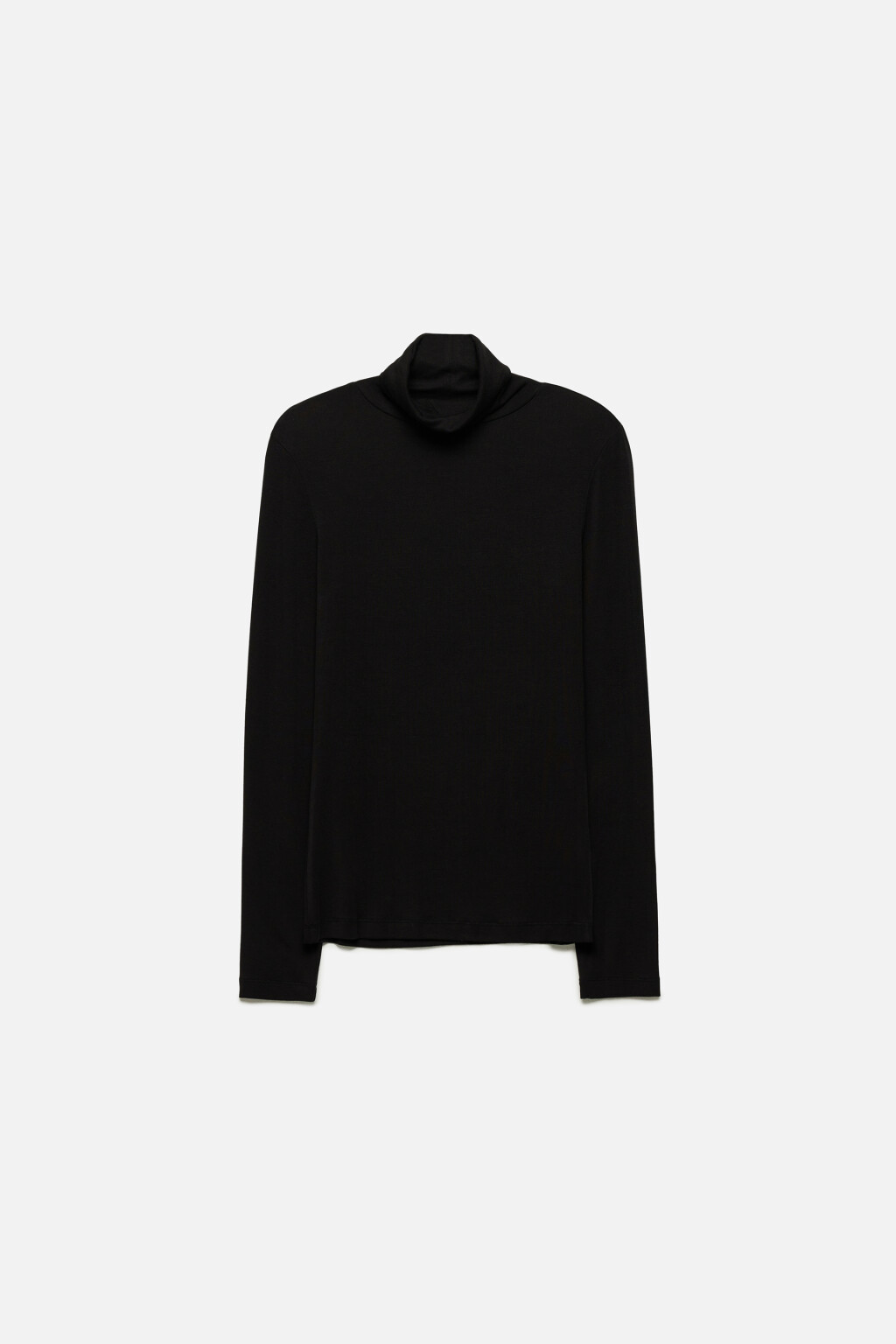 Водолазка вискозная облегающая с цветочным принтом - цвет черный - 7