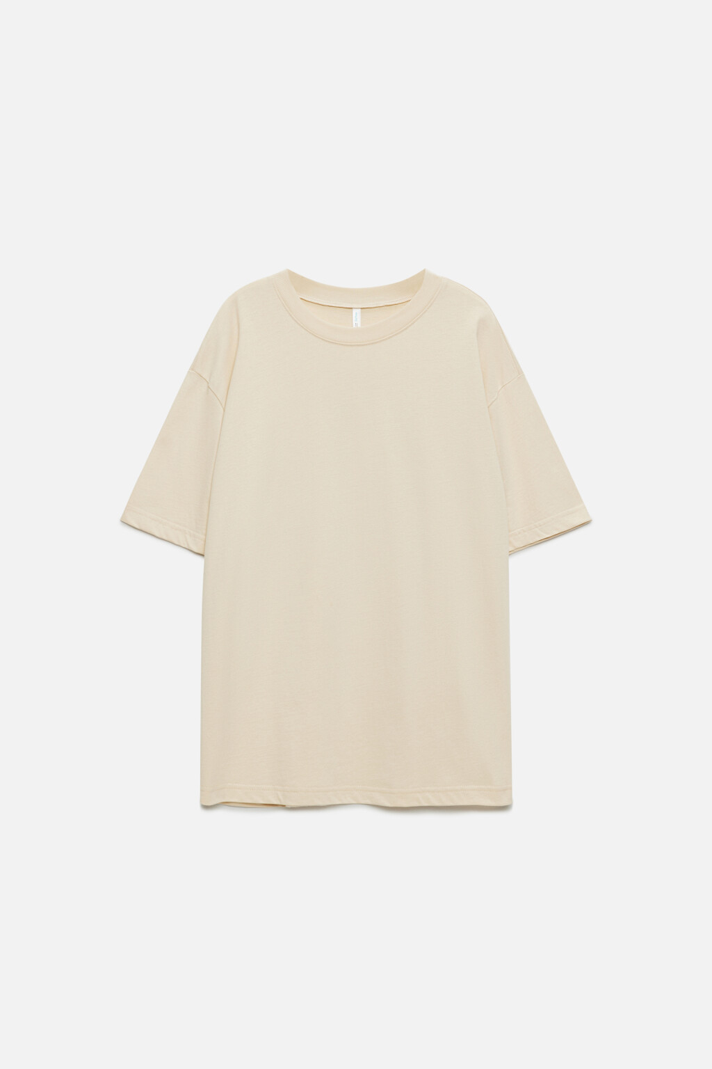 Футболка oversize хлопковая базовая - цвет бежевый - 8