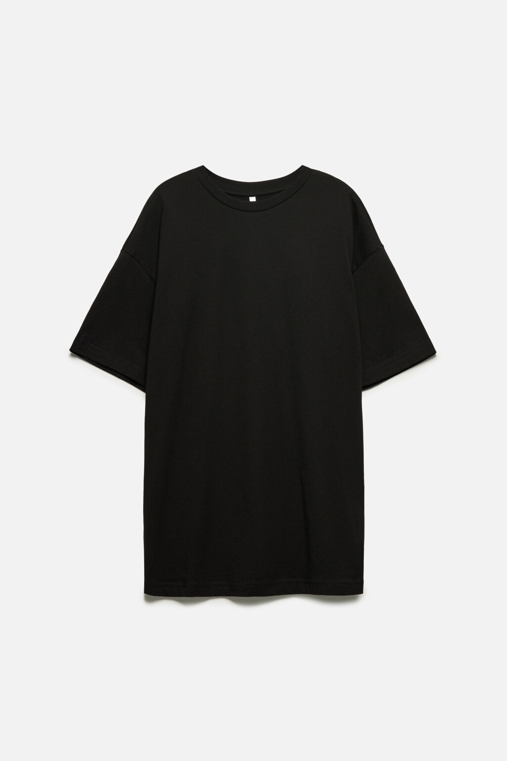 Футболка oversize хлопковая однотонная - цвет черный - 7