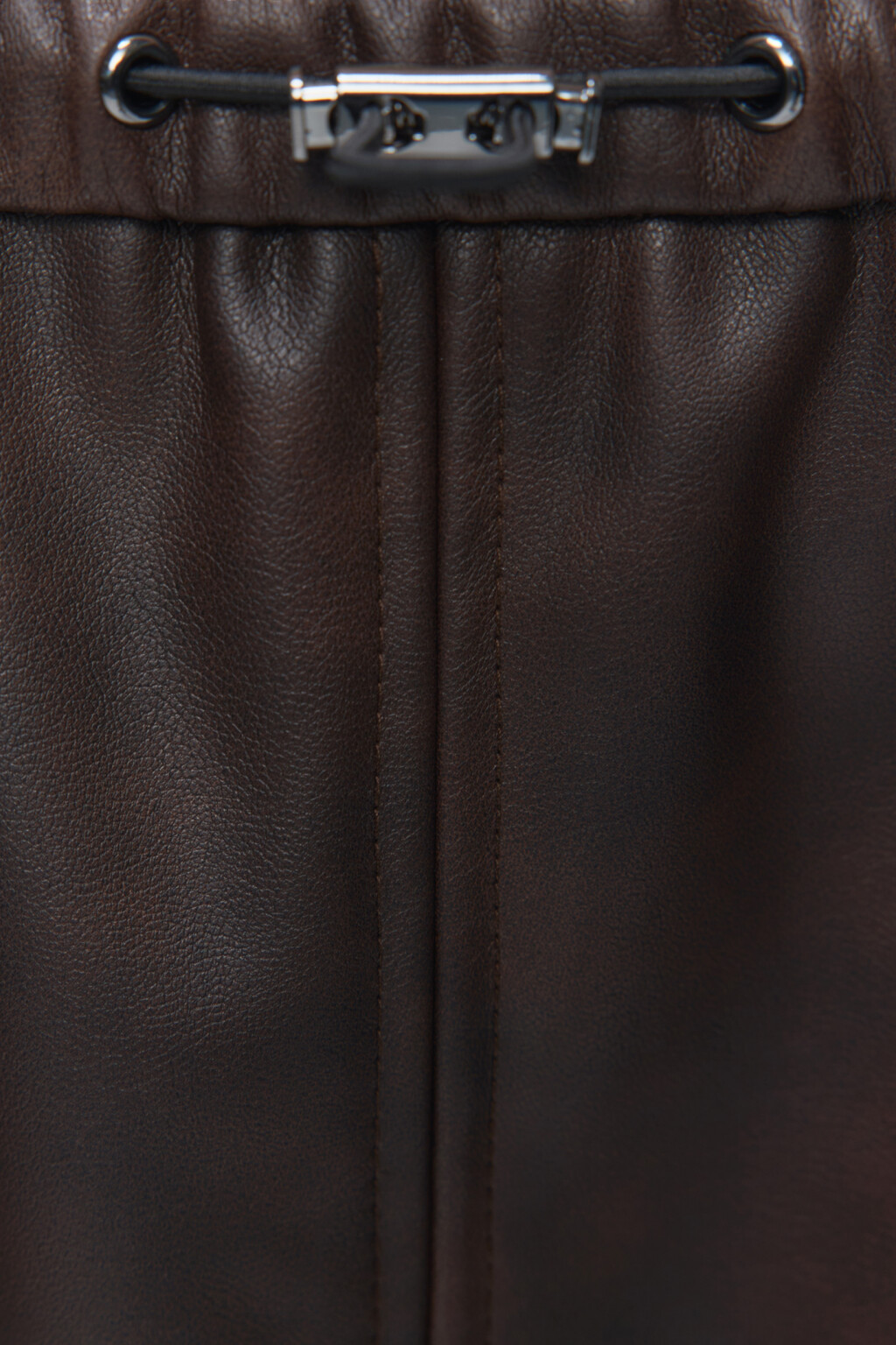 Юбка миди прямая с вареным эффектом - цвет коричневый - 5