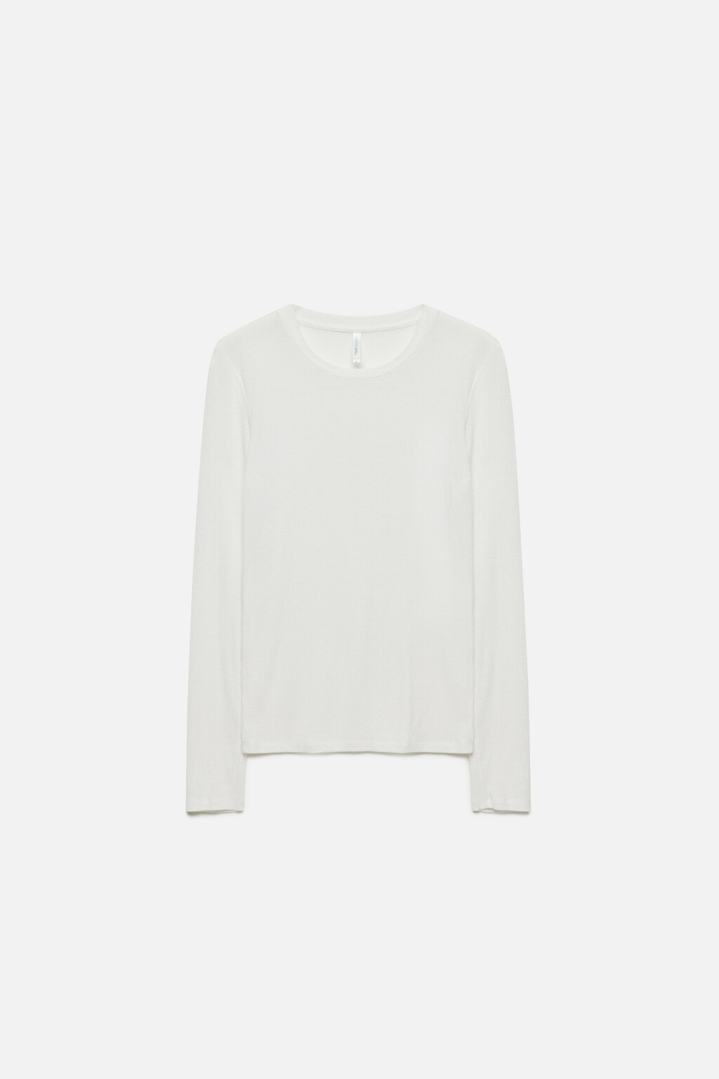 Лонгслив облегающий тонкий с подкладкой-топом - цвет белый - 7