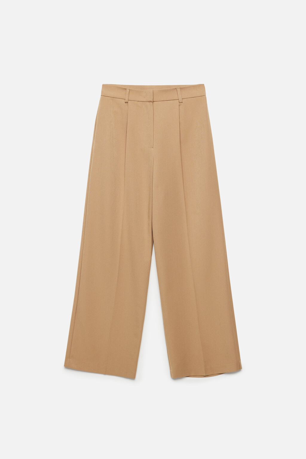 Брюки широкие костюмные с низкой посадкой - цвет коричневый - 9