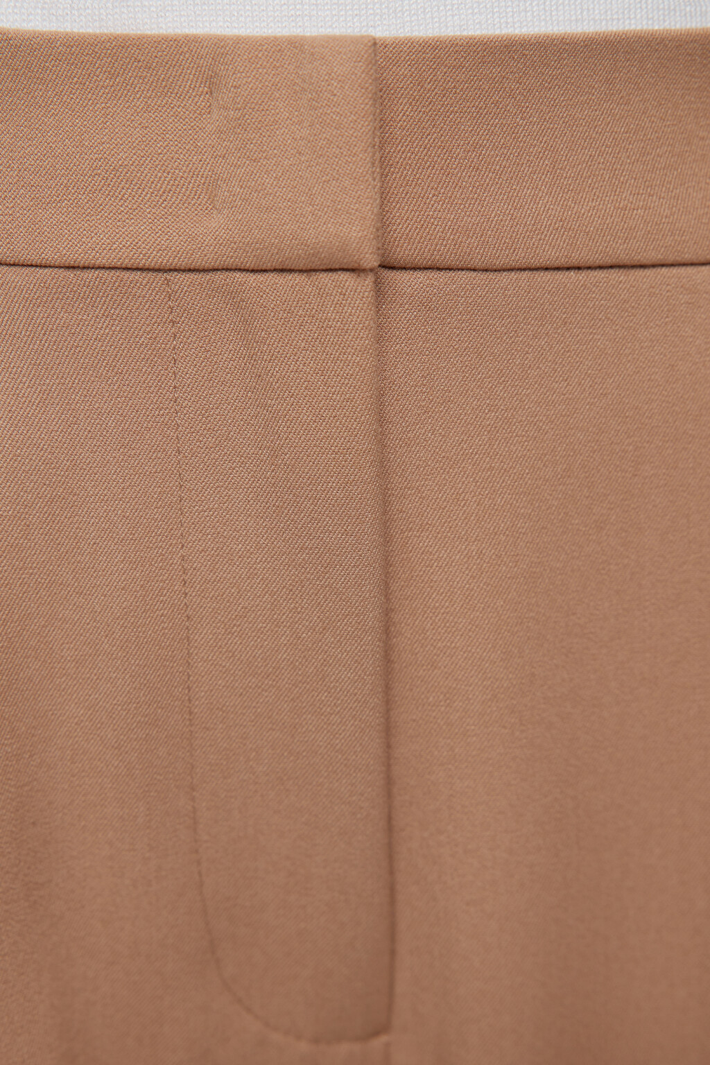 Брюки широкие костюмные с низкой посадкой - цвет коричневый - 6