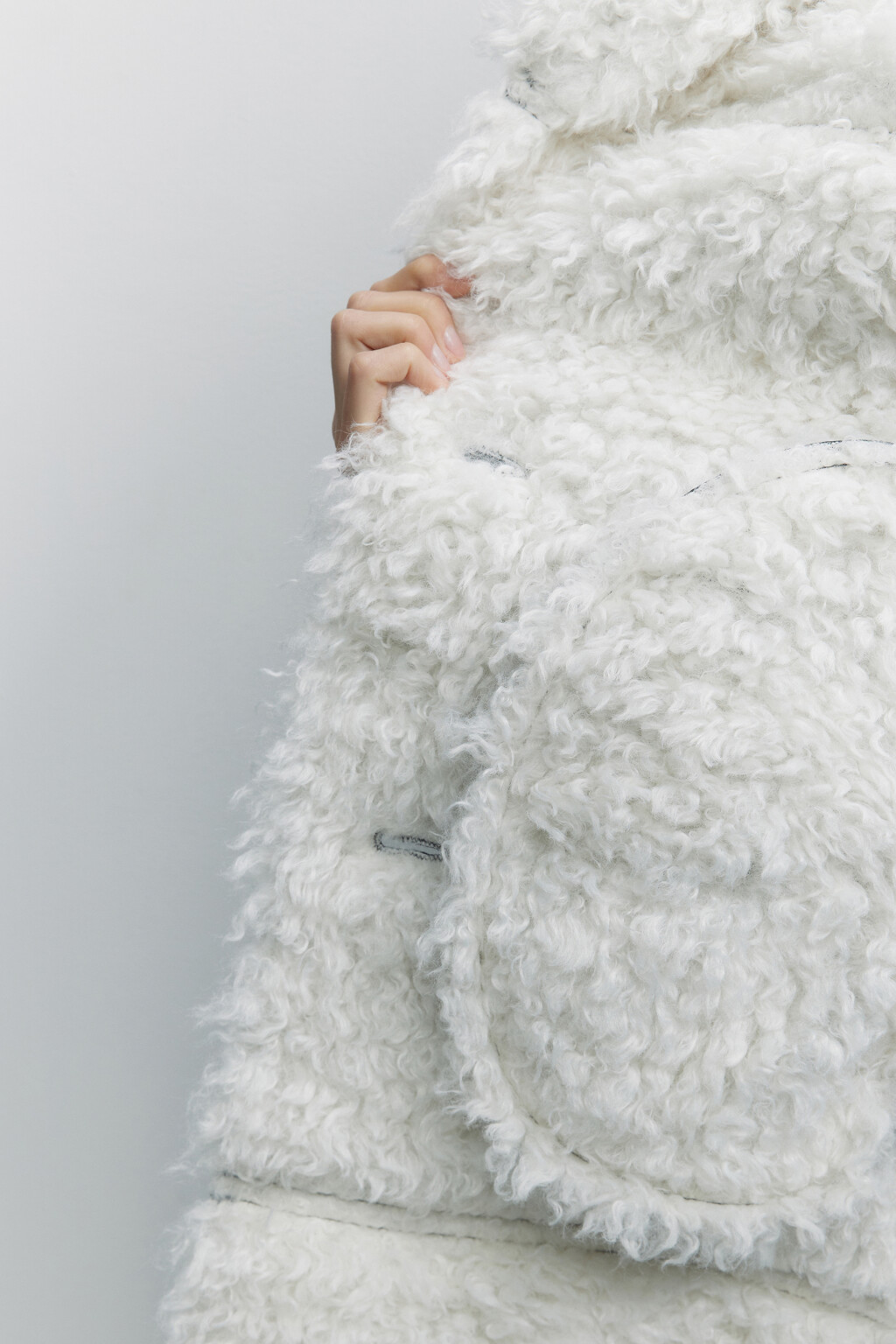 Дубленка-афганка длинная с подкладкой - цвет черный - 7