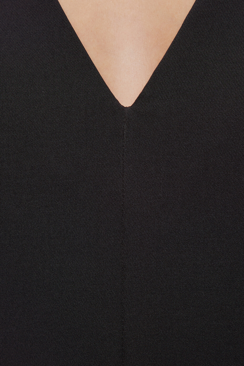 Платье миди прямое с длинными рукавами и разрезом - цвет черный - 6