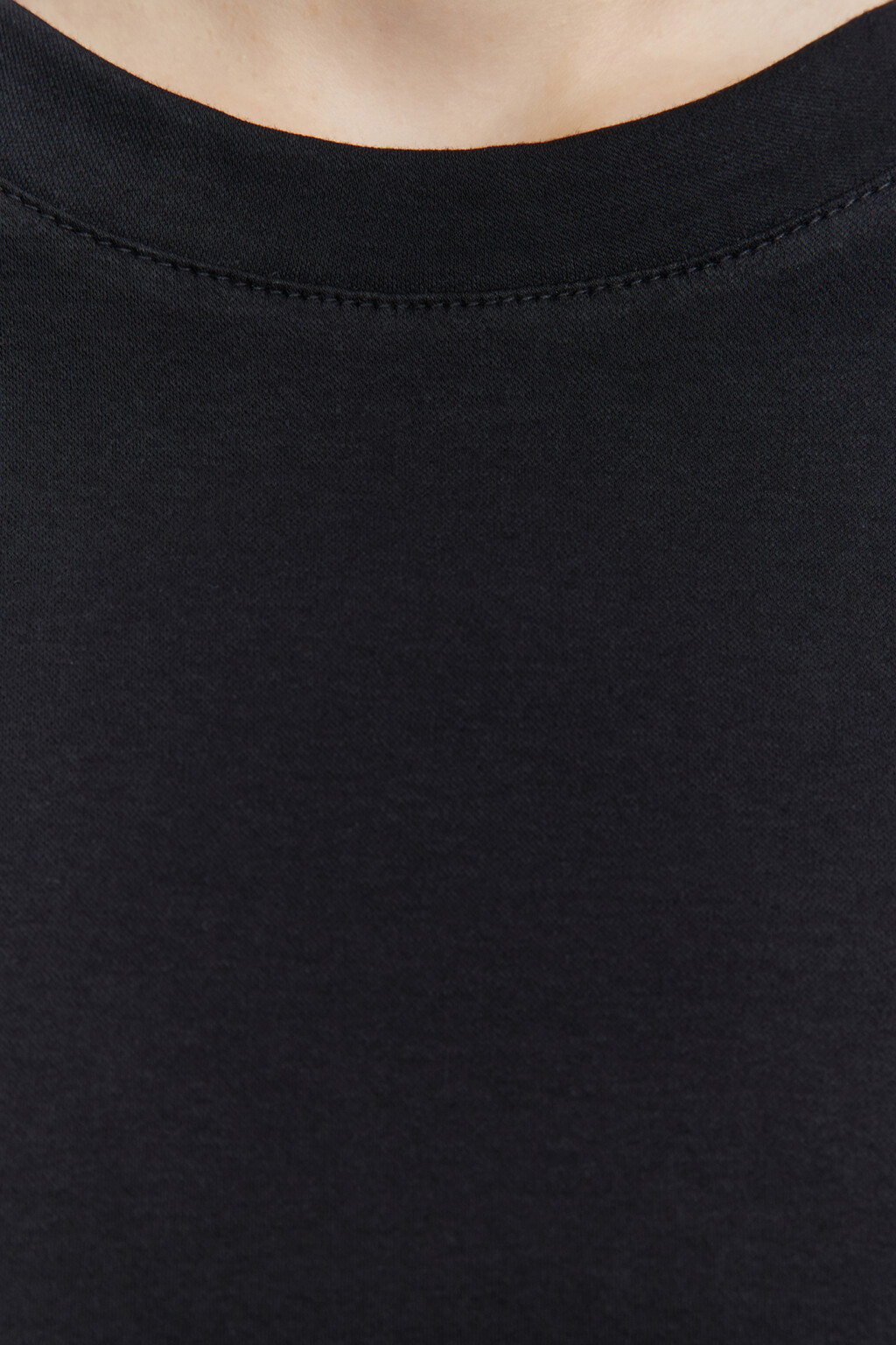 Футболка oversize из мерсеризованного хлопка - цвет черный - 5