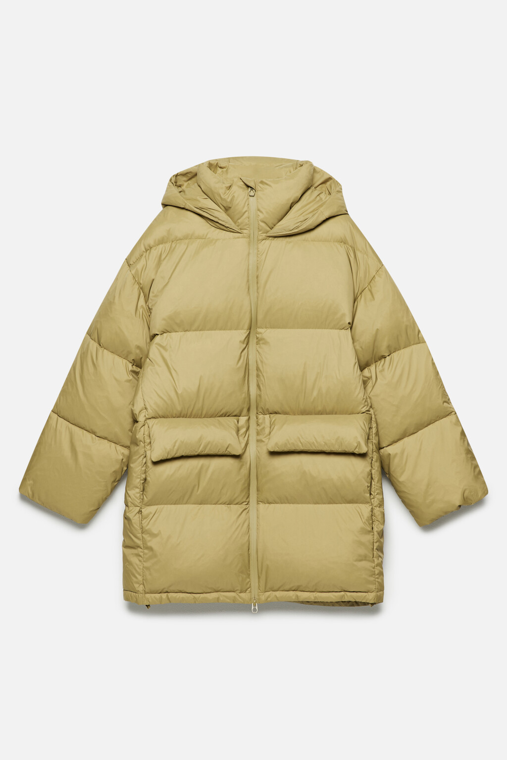 Куртка-пуховик oversize на натуральном утеплителе - цвет зеленый - 9