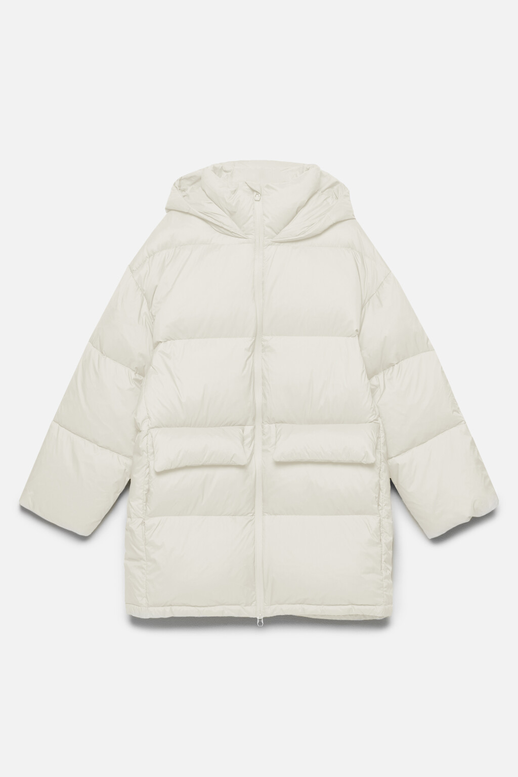 Куртка-пуховик oversize на натуральном утеплителе - цвет молочный - 8