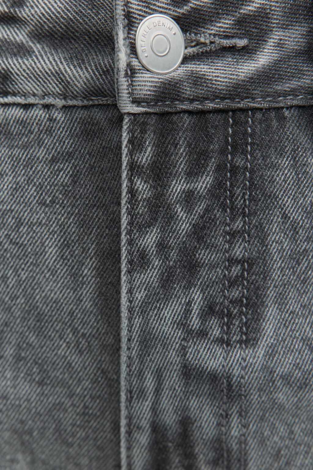 Джинсы straight fit прямые с широкими подворотами - цвет серый - 5