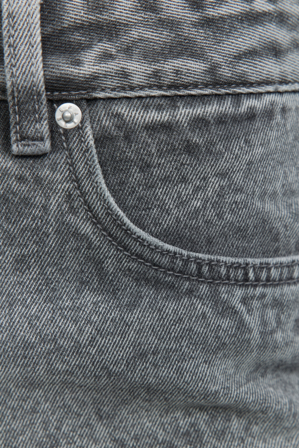 Джинсы straight fit прямые с широкими подворотами - цвет серый - 6