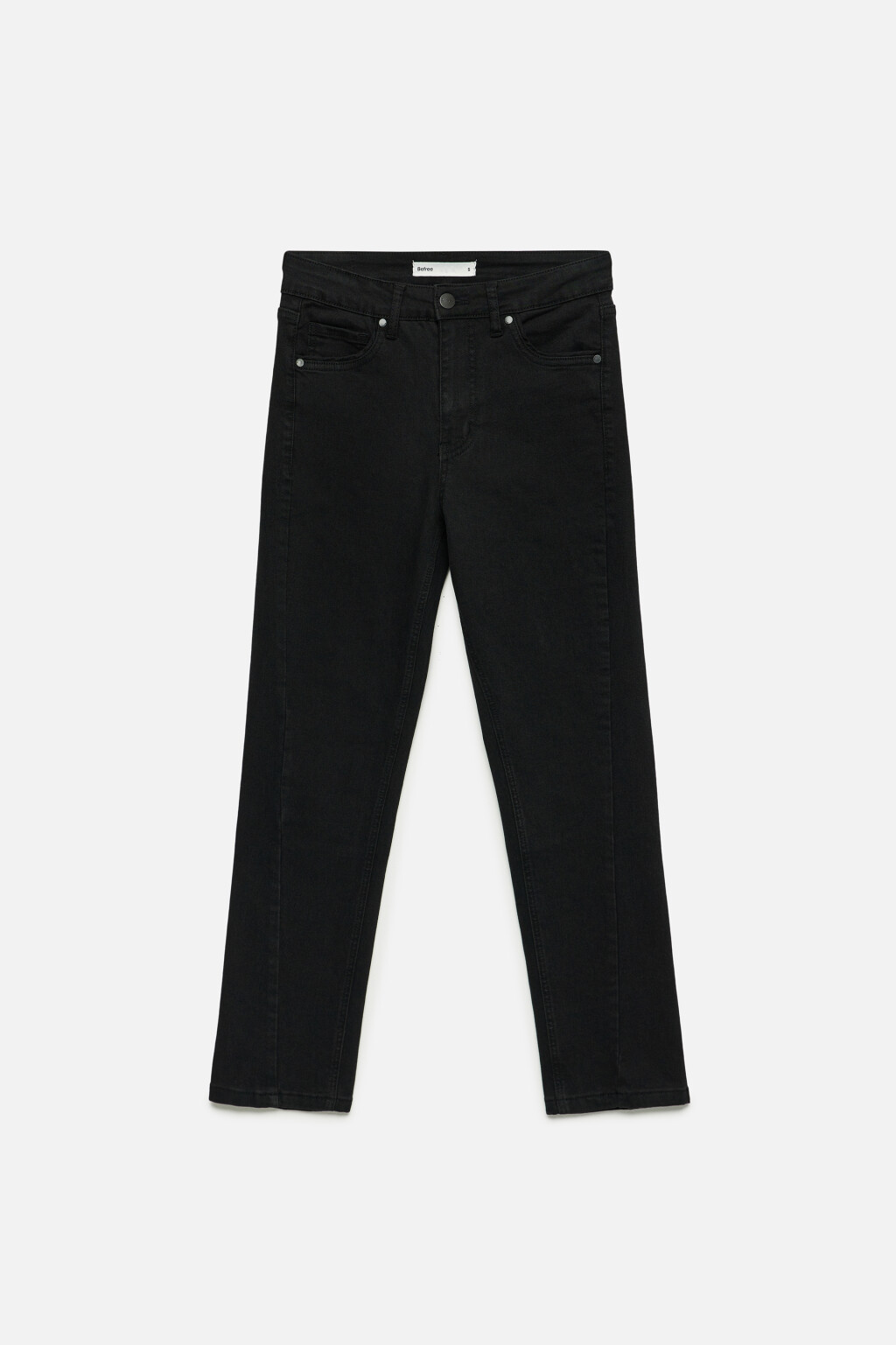 Джинсы slim зауженные укороченные со средней посадкой - цвет черный - 7
