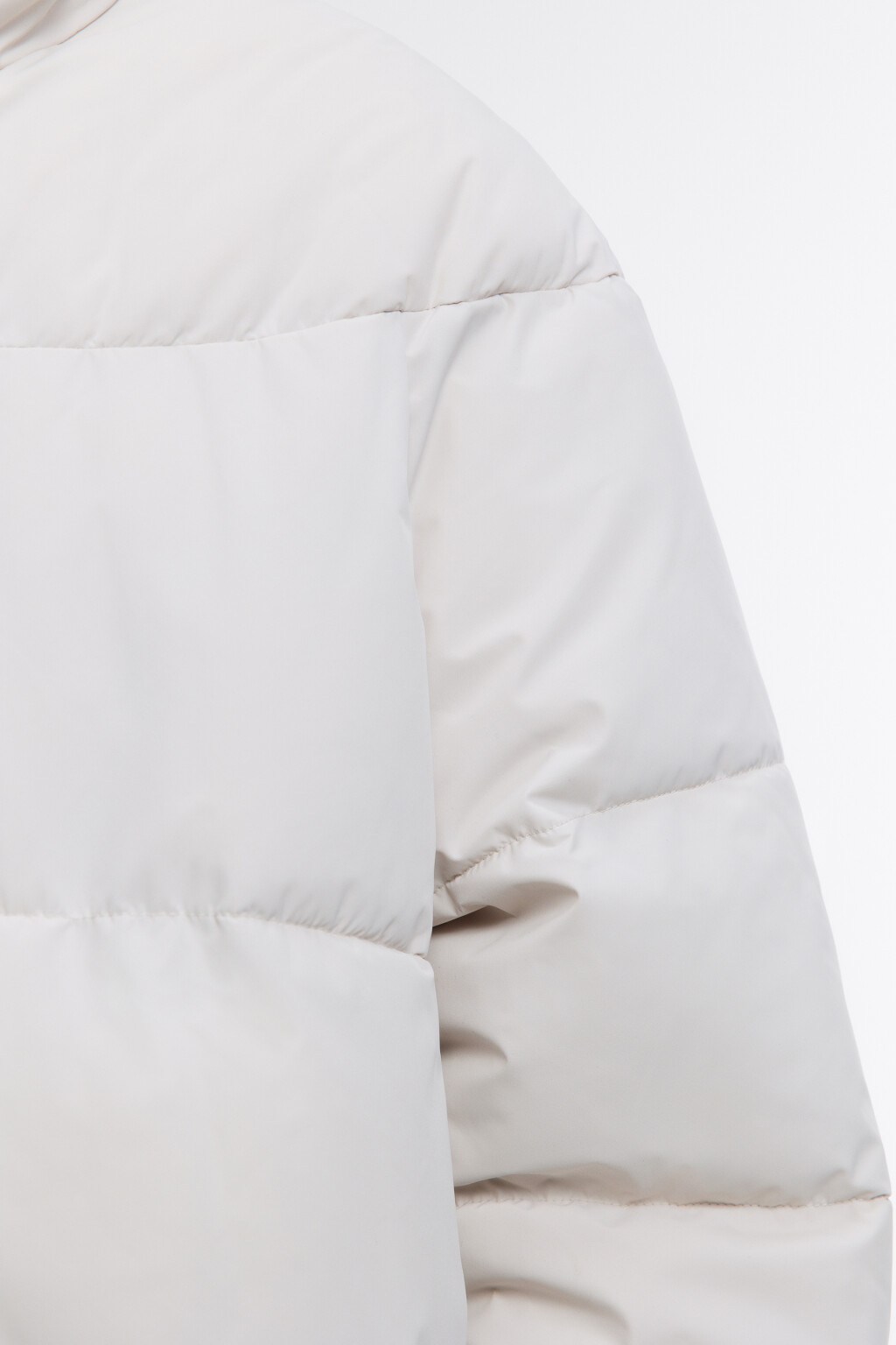 Пальто стеганое утепленное с воротником-стойкой - цвет бежевый - 5