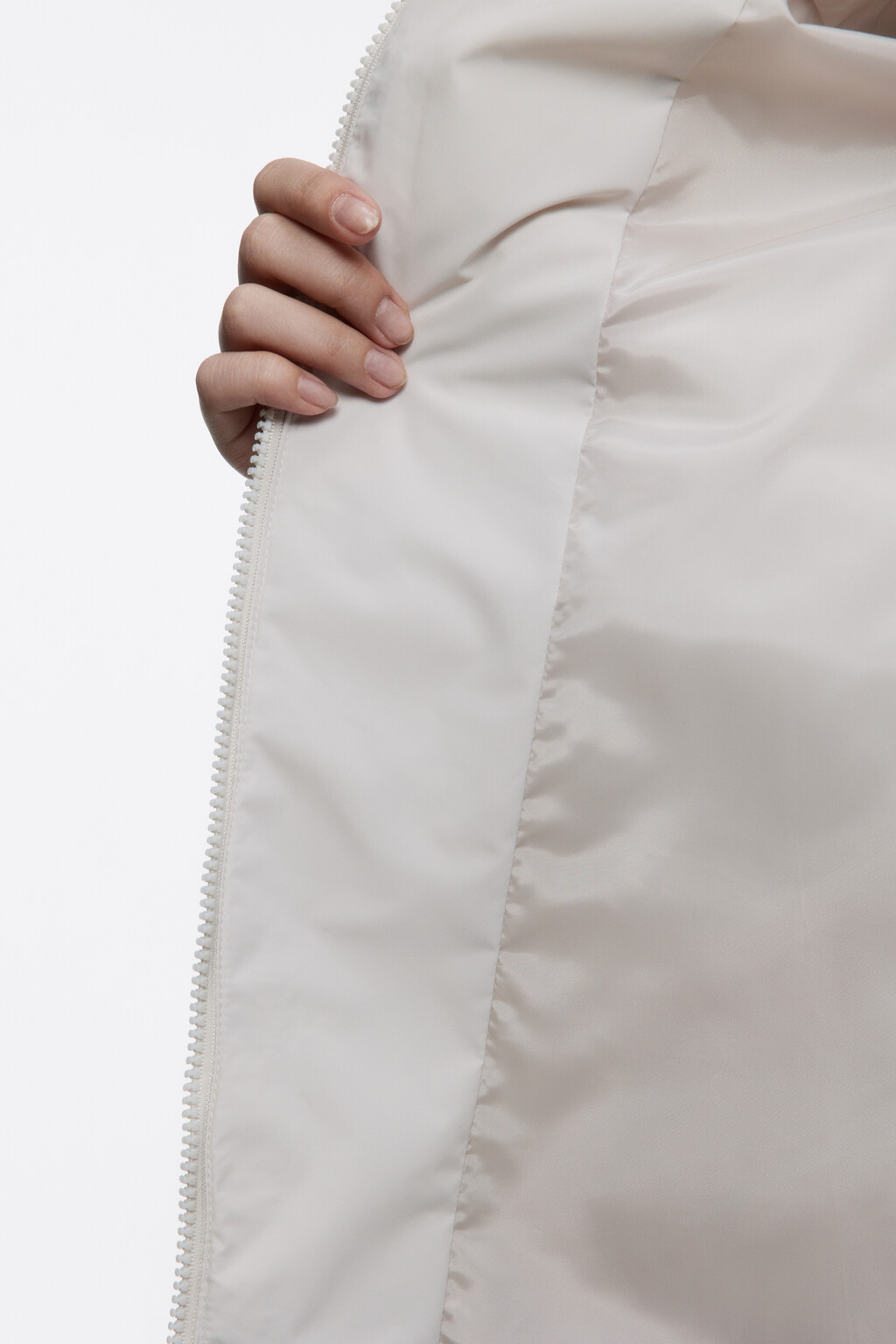 Пальто стеганое утепленное с воротником-стойкой - цвет бежевый - 7