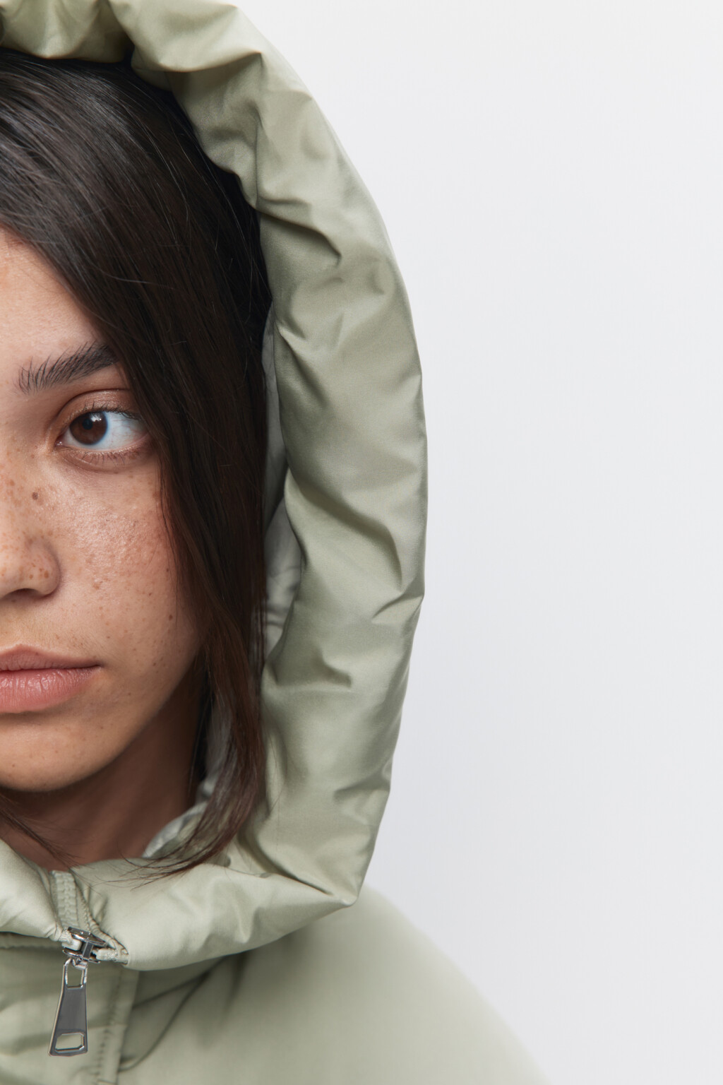 Куртка стеганая утепленная с капюшоном и поясом - цвет мятный - 7