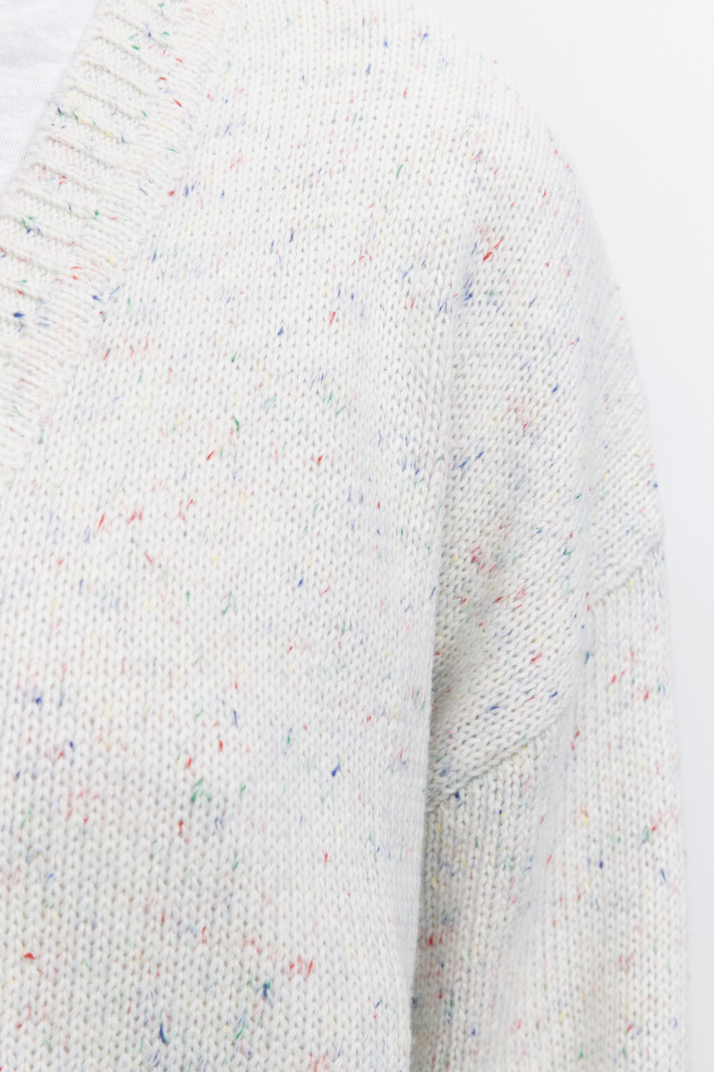 Кардиган oversize вязаный с карманами - цвет белый - 10