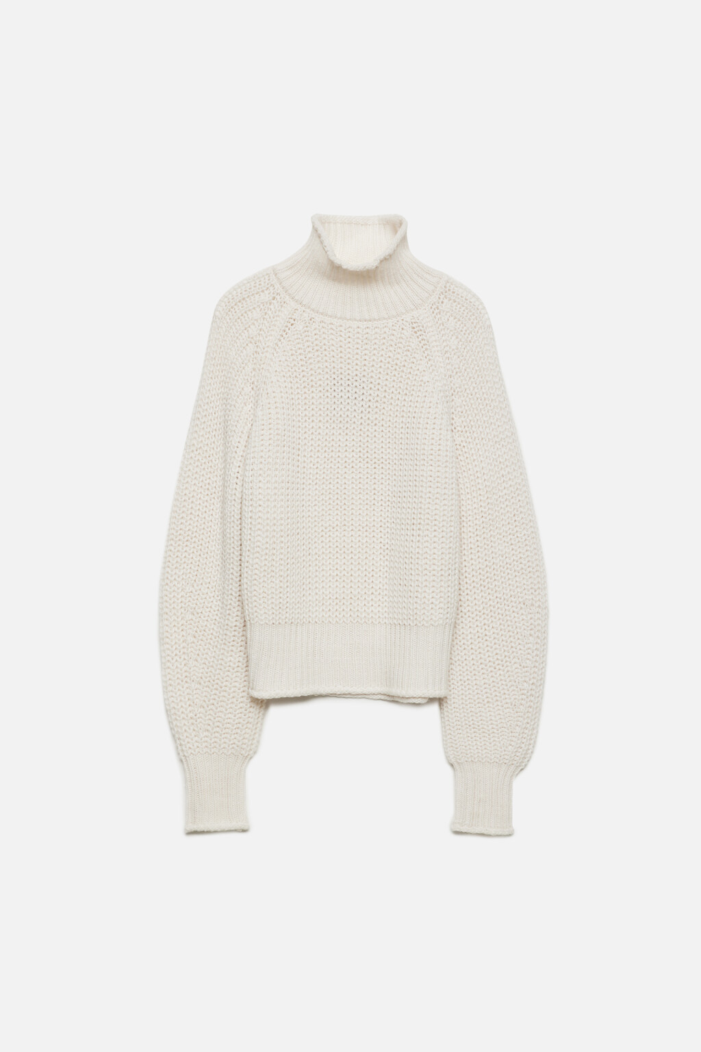 Свитер крупной фактурной вязки - цвет бежевый - 8