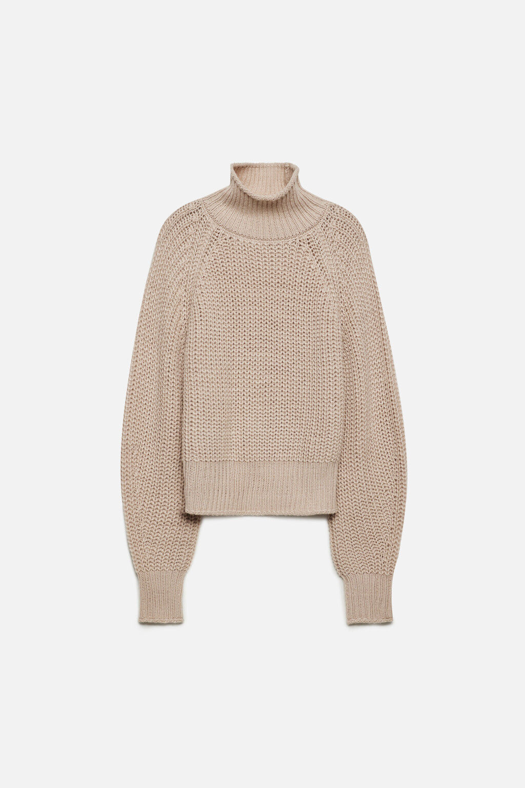 Свитер крупной фактурной вязки - цвет бежевый - 8