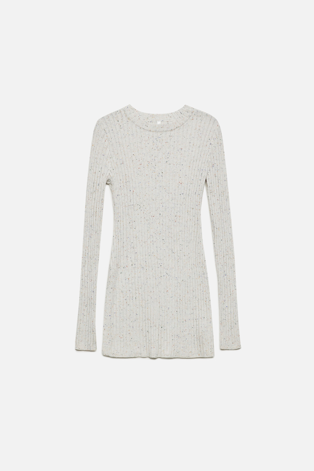 Джемпер вязаный удлиненный с прорезями для пальца - цвет бежевый - 7