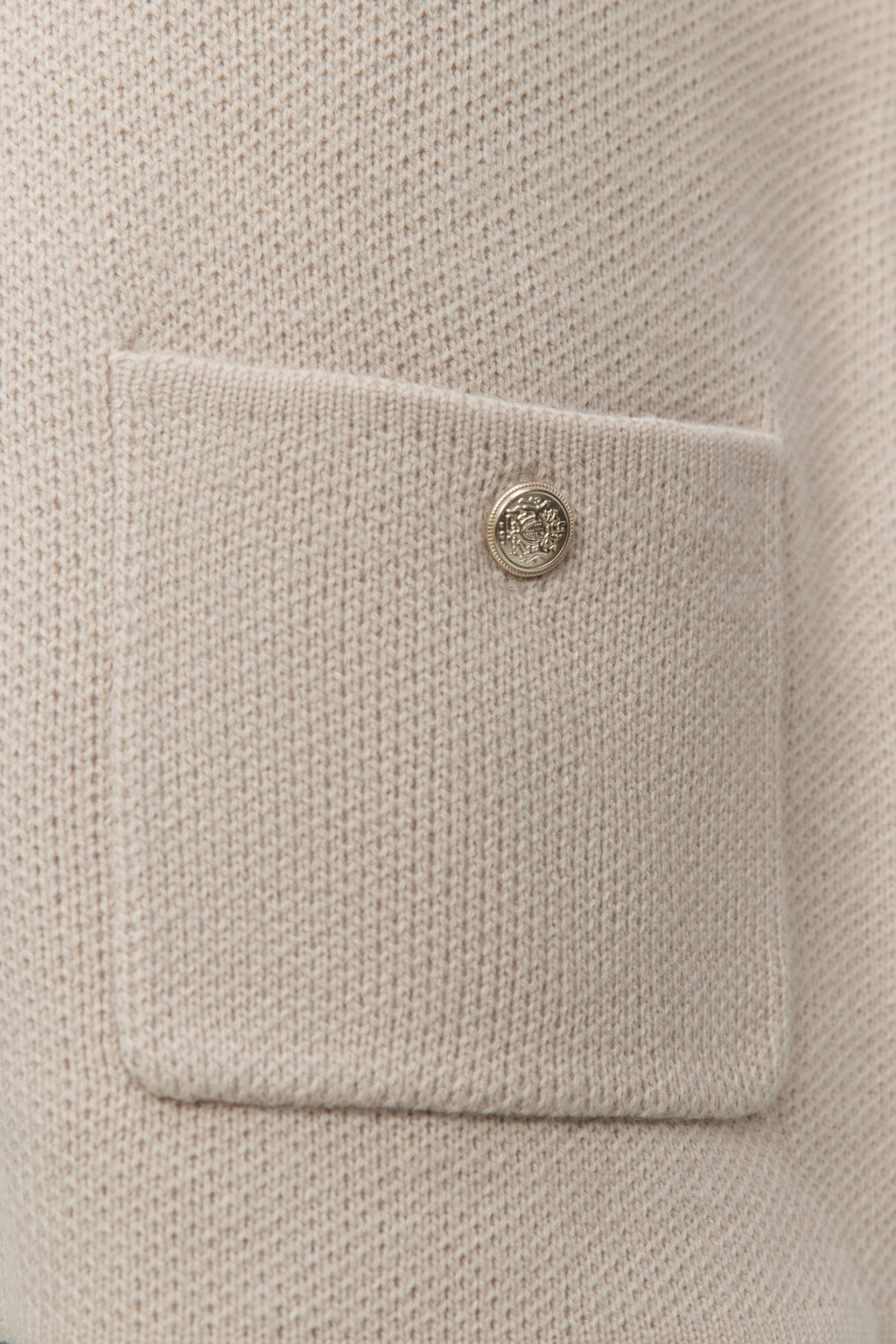 Кардиган короткий вязаный в полоску - цвет бежевый - 7