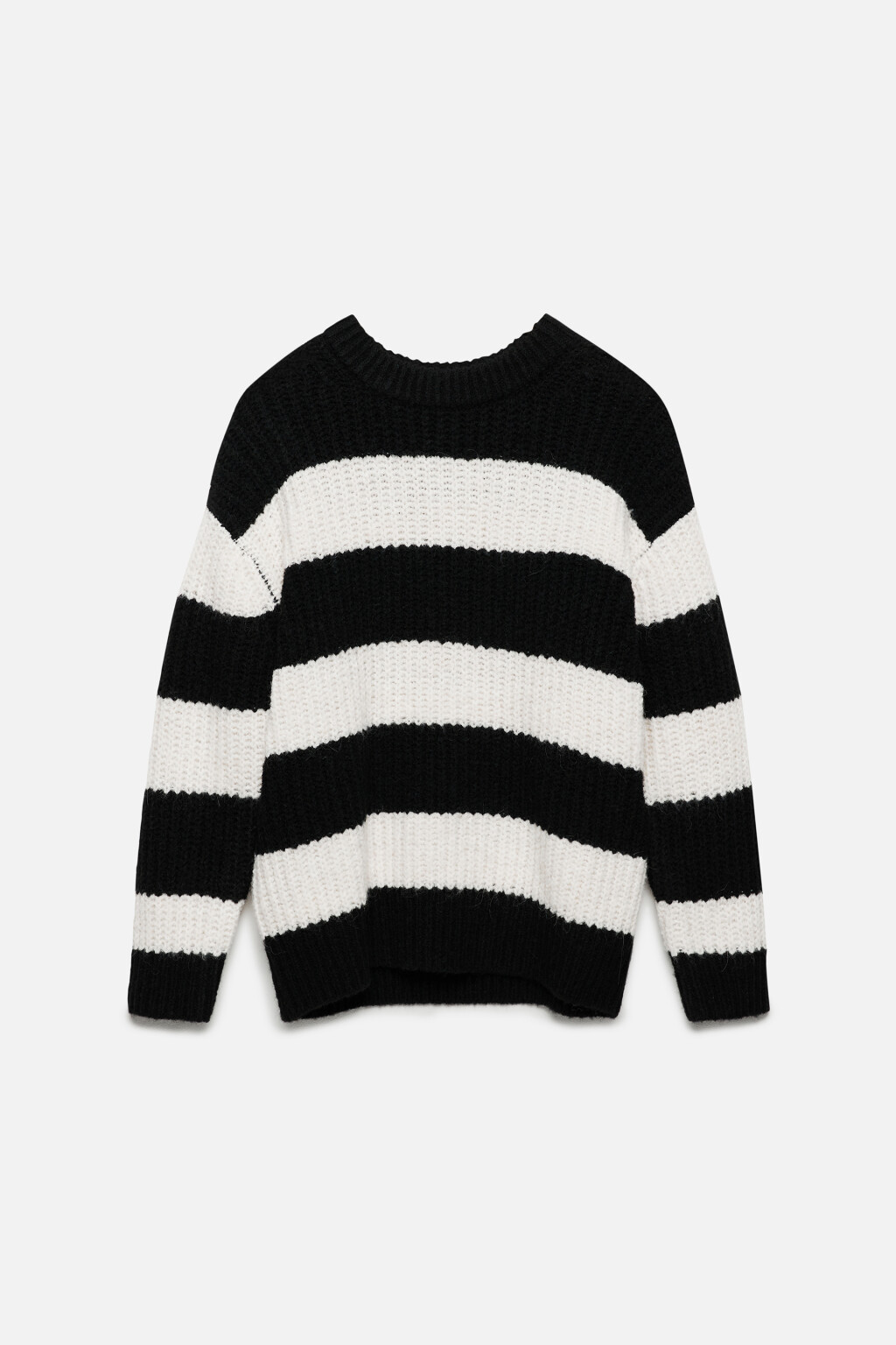 Джемпер вязаный пушистый из шерсти и альпака - цвет черный - 9