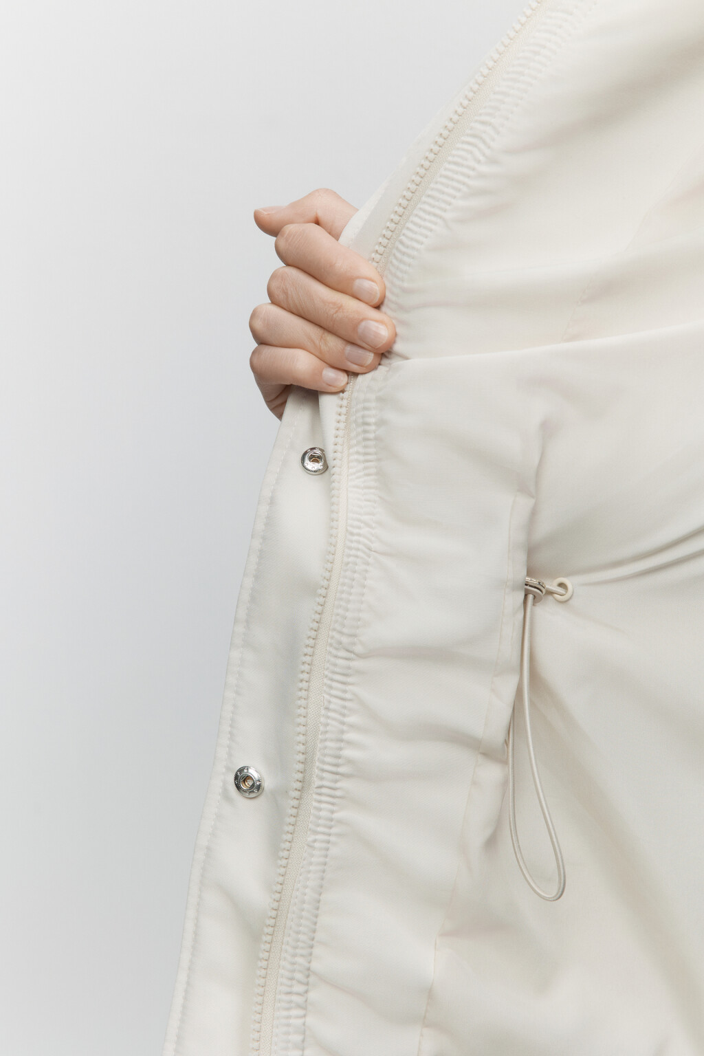 Куртка-парка стеганая утепленная с опушкой на капюшоне - цвет бежевый - 8