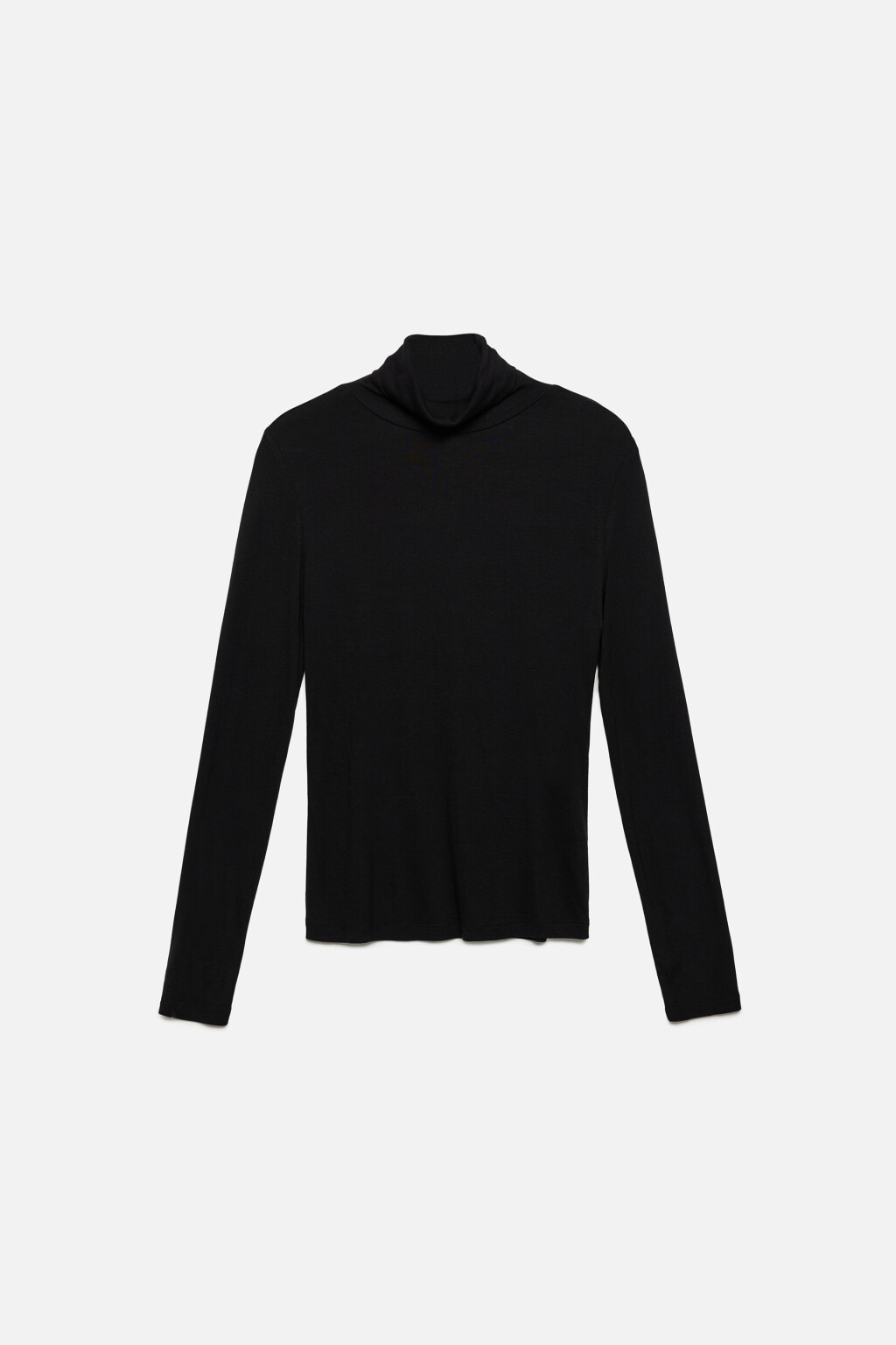 Водолазка вискозная облегающая с длинными рукавами - цвет черный - 8