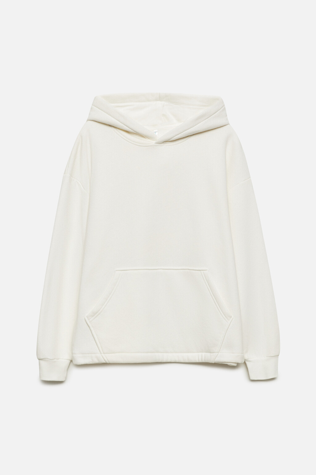 Худи oversize утепленная с капюшоном и карманом - цвет бежевый - 7