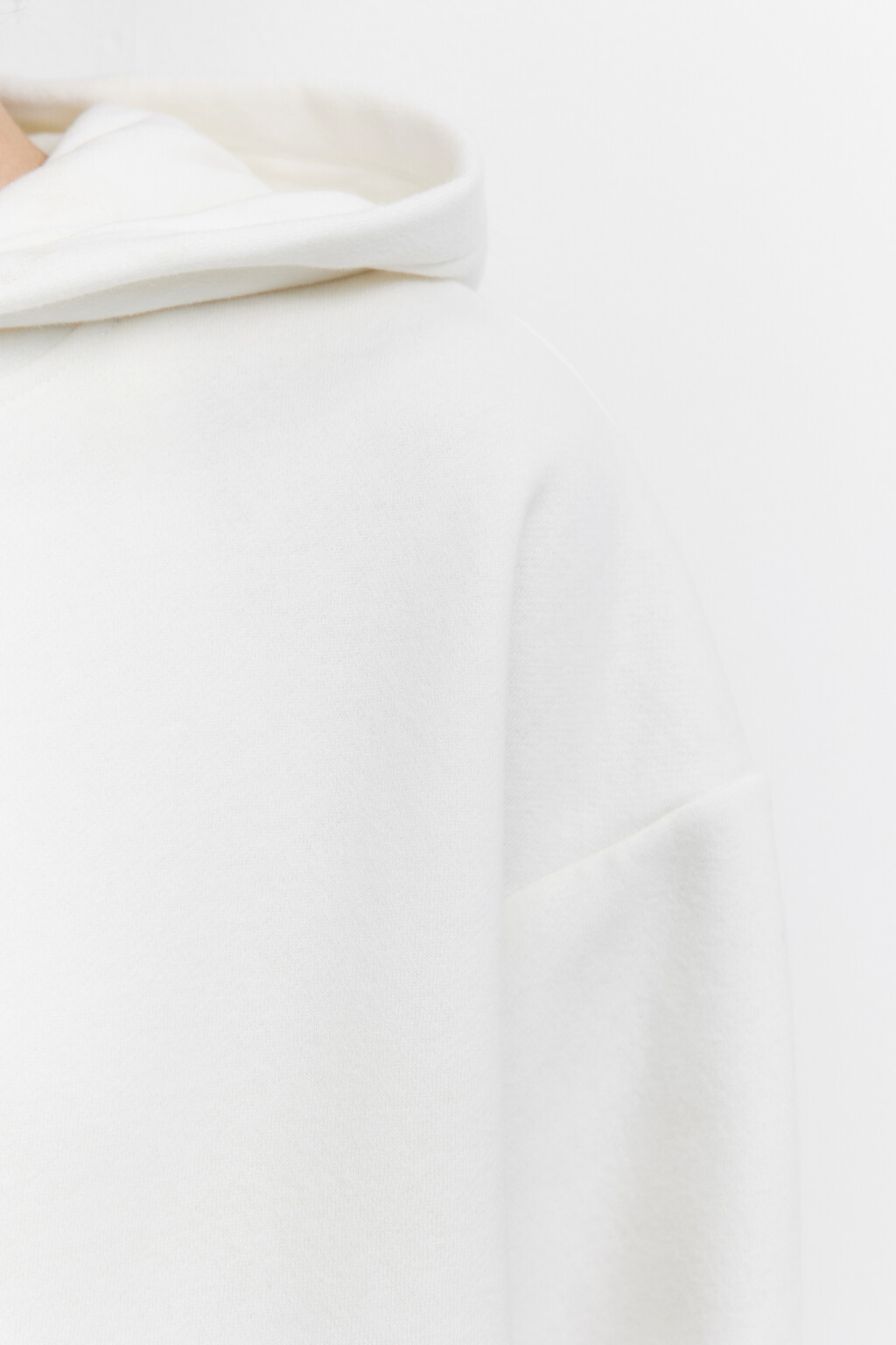 Худи oversize утепленная с капюшоном и карманом - цвет бежевый - 5