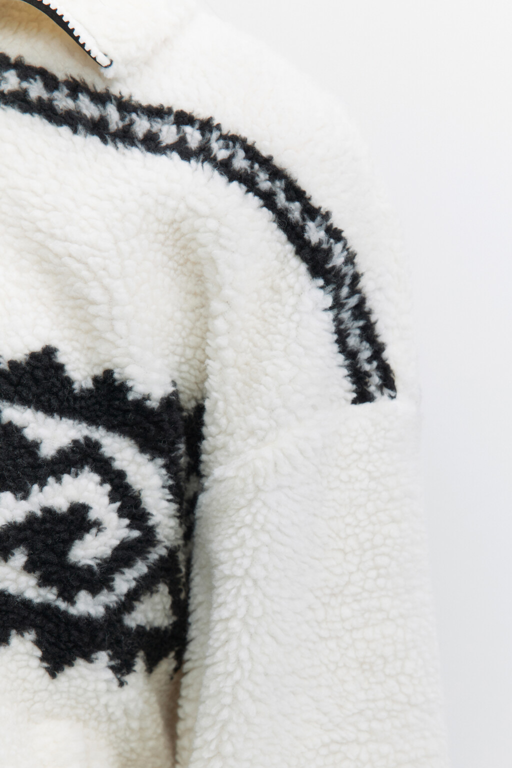 Толстовка флисовая с принтом в стиле лопапейса - цвет белый - 5