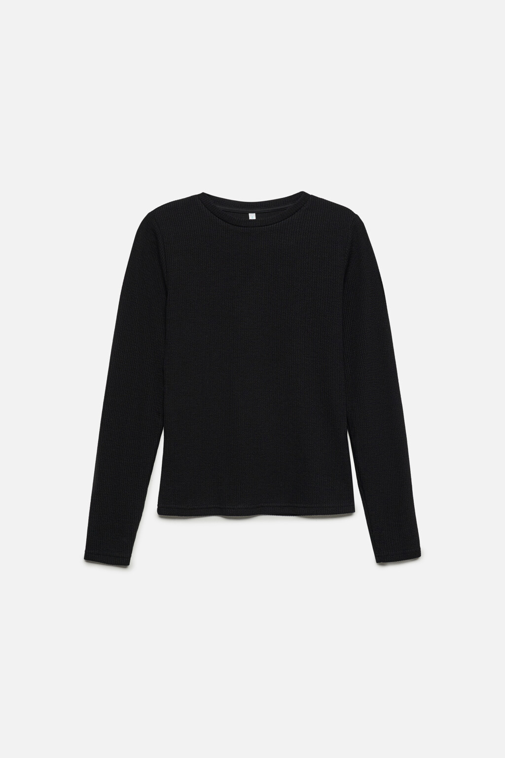 Лонгслив облегающий в рубчик в базовых цветах - цвет черный - 8