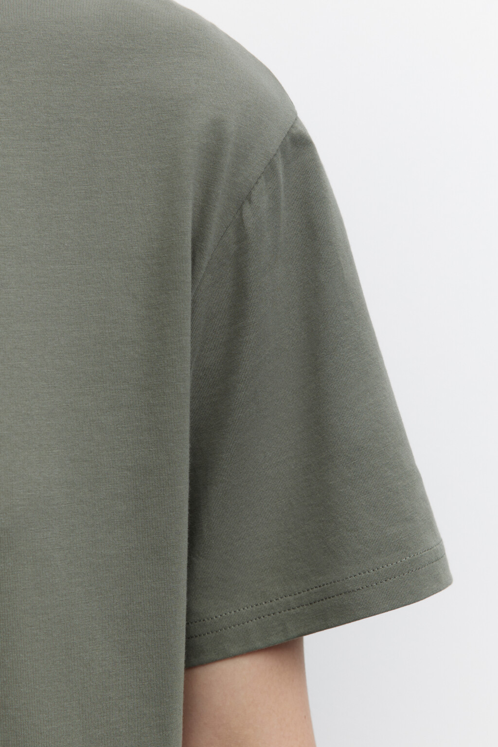 Футболка oversize хлопковая с принтом - цвет зеленый - 6